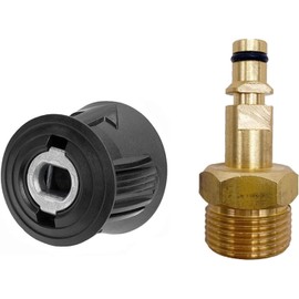 2Pcs Gold M22 High Pressure Washer Hose Adapter Pressure Pipe Quick Connector Converter Fitting for K Series Pressure Washer Replacement Parts and Accessories,M22 High Pressure Washer Hose Adapter