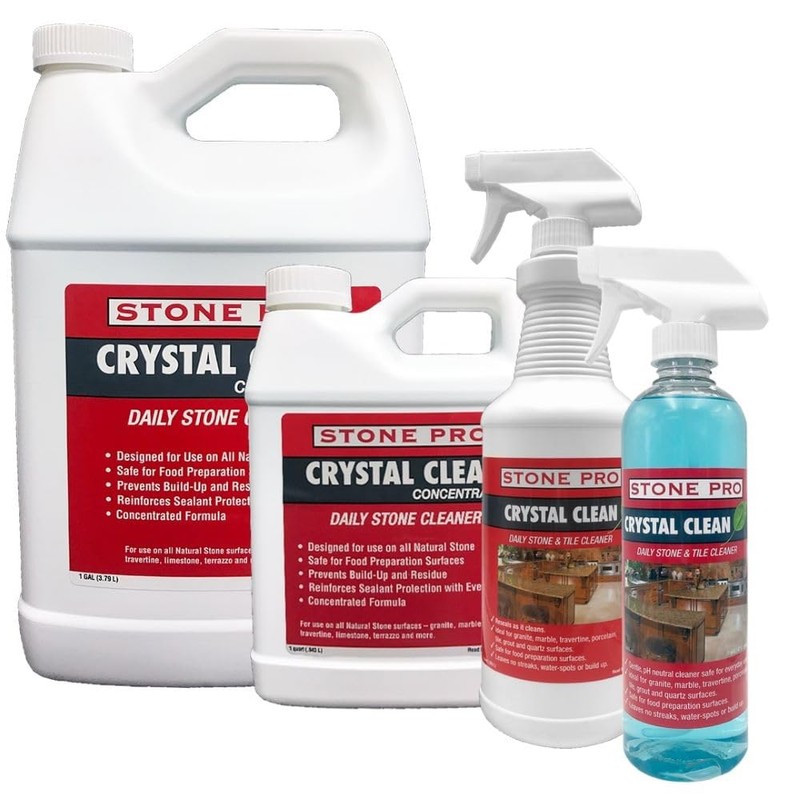 Stone Pro Crystal Clean - Surface Cleaner & Sealer, Ready