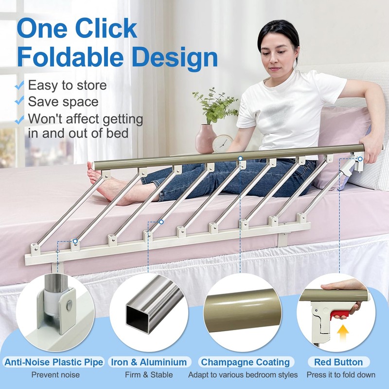 Bed Side Rails Guard for Elderly Adults Seniors Assist Rail
