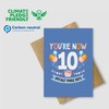 Funny 10th Birthday card for boy or girl with envelope