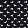 SCHÖNER LEBEN. Cotton Fabric Dog Dachshund Black White 1.6 m