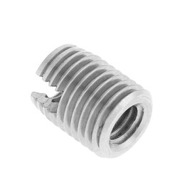 Oumefar 20pcs Self Tapping Thread Insert M4 x 8mm Self Tapping Slotted Screw Stainless Steel Threaded Insert Nuts for Spiral Repair