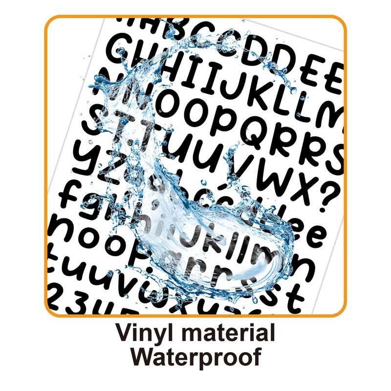 Alphabet Stickers Large Waterproof English Small Stickers Waterproof Uppercase Lowercase