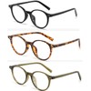 helena 3 Pack Round Blue Light Blocking Reading Glasses sStylish