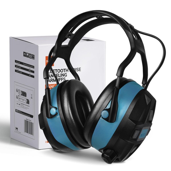MIUI Bluetooth 5.0 Hearing Protection Rechargeable Ear Headphones, 29dB NRR