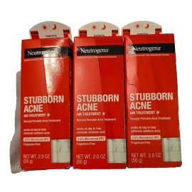 Neutrogena Stubborn Acne AM Treatment, 2.0 oz (56 g) NEW 3PK New In Box