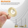 Cahuczlhoz For Dremel Rotary Tool Die Grinder 45Pcs Wire Brush