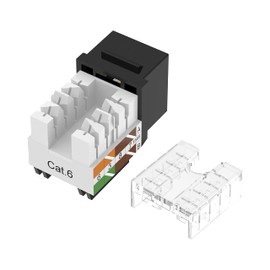 LEENUE RJ45 Cat6 Keystone Jack UL-Listed 15-Pack, Slim Profile CAT5E/CAT5 Ethernet Wall Jack UTP 110-type Modular Jack Black