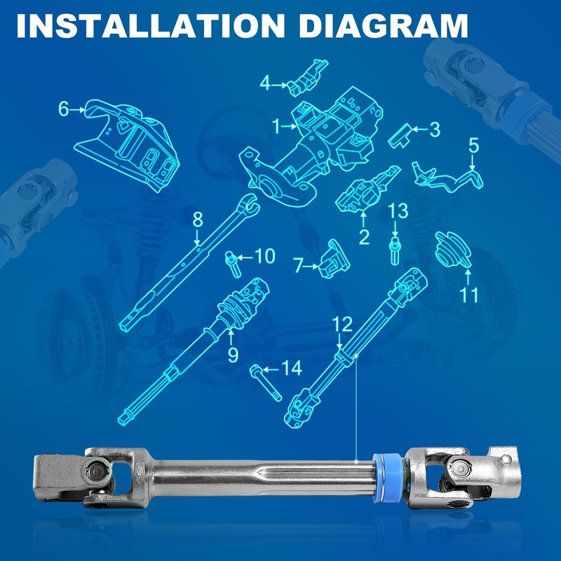 Cheyia Intermediate Steering Shaft Compatible with Ford Expedition 2007-2014, F-150