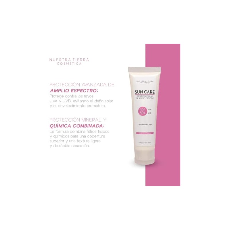 Nuestra Tierra Cosmética Sun Care, Protector Solar de Amplio Espectro