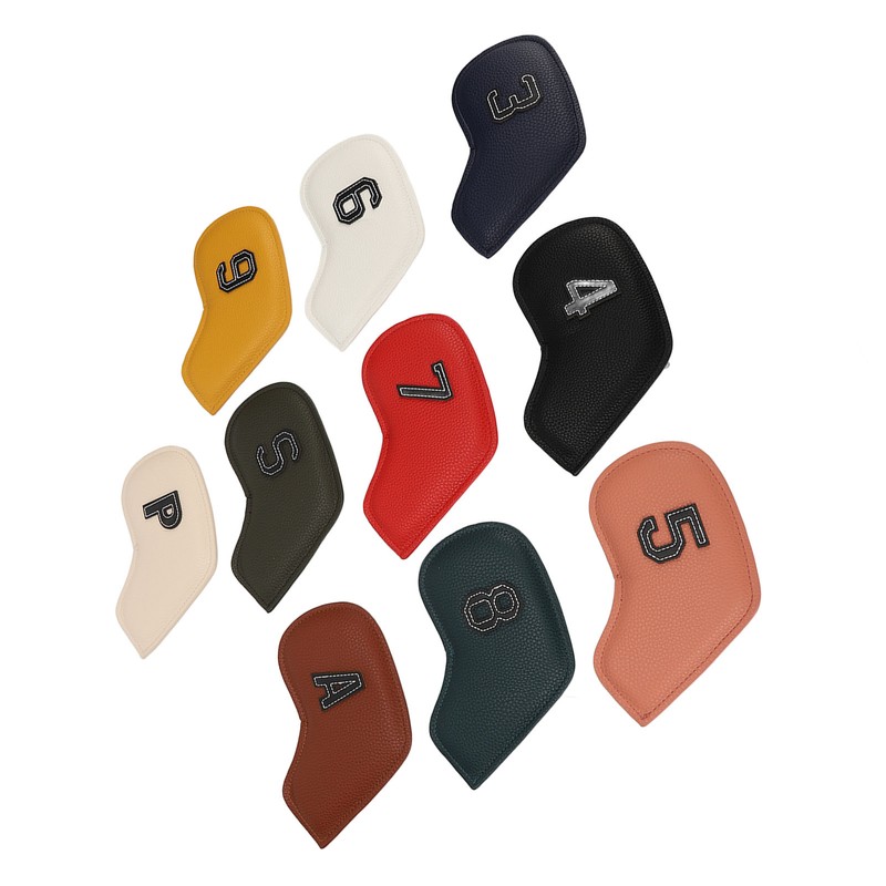 10Pcs Golf Iron Club Head Covers Headcovers Set Golf Iron