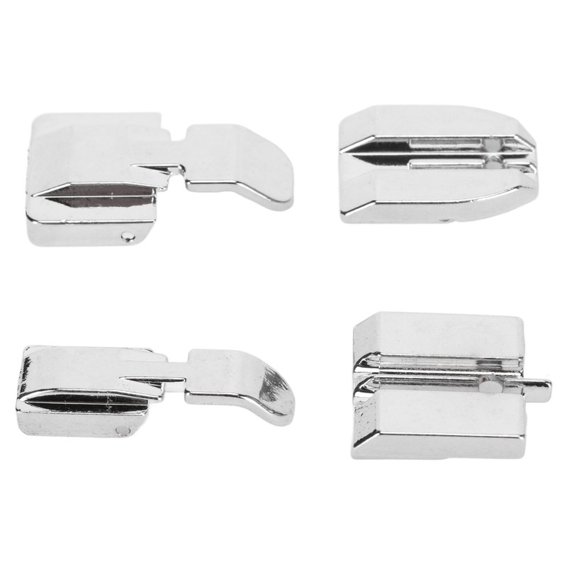 4Pcs Zipper Presser Foot Parallel Grooves Easy Operation Edge Design