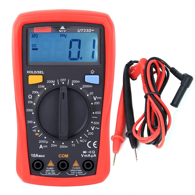 UT33dMultimeter Portable Plastic Large Screen Digital Ammeter Electrician Tools Dc
