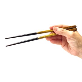 [Dishwasher Safe Chopsticks Supreme] Natural Wood, Made in Japan, High Class Japanese Pattern, Modern Wooden Chopsticks Chopsticks, Non-slip for Home Use (Mist Drops, Women's)