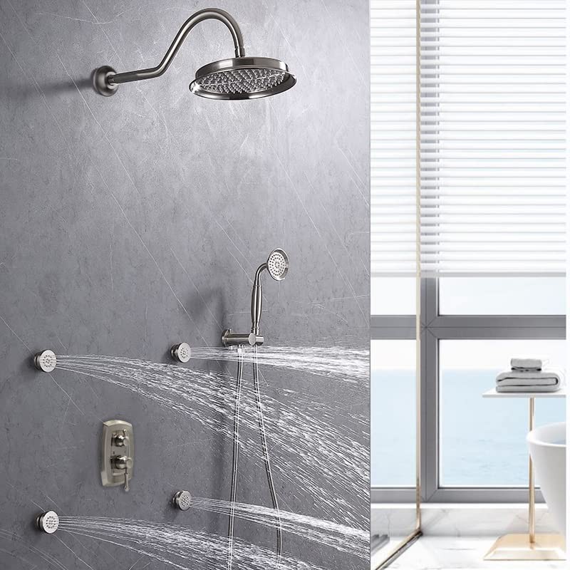 Brushed Nickel Shower Valve Trim Kit, Antique 3 Way Outlet