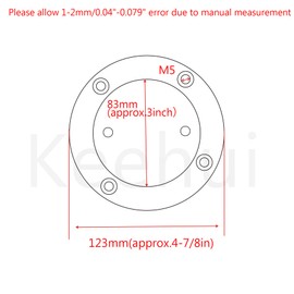 keehui Marine 316 Stainless Steel 3inch Inspection Deck Plate W/Screws for Boat