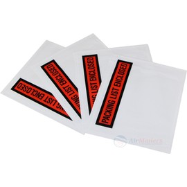 Bravo Pack 1000 Pieces 4.5x5.5" Clear with"Packing List Enclosed" Printing Pouch Envelope Bag for Invoice Packing Slip