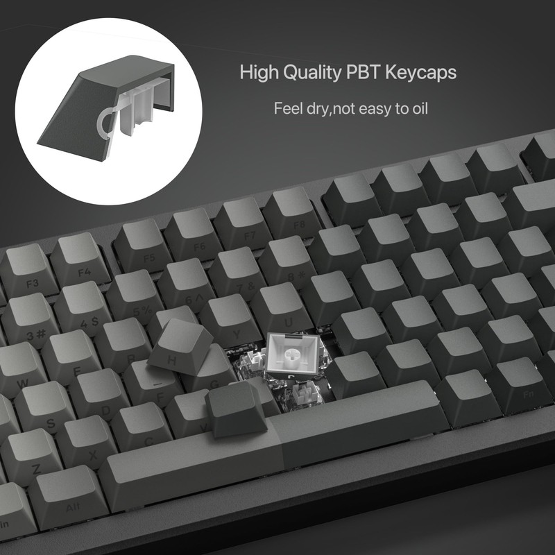 dagaladoo PBT keycap,Shine Through keycap 75 percen,Double Shot Key caps,Cherry