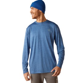 ARIAT Men's Charger Camo Circle T-Shirt - Deep Space Heather, Small