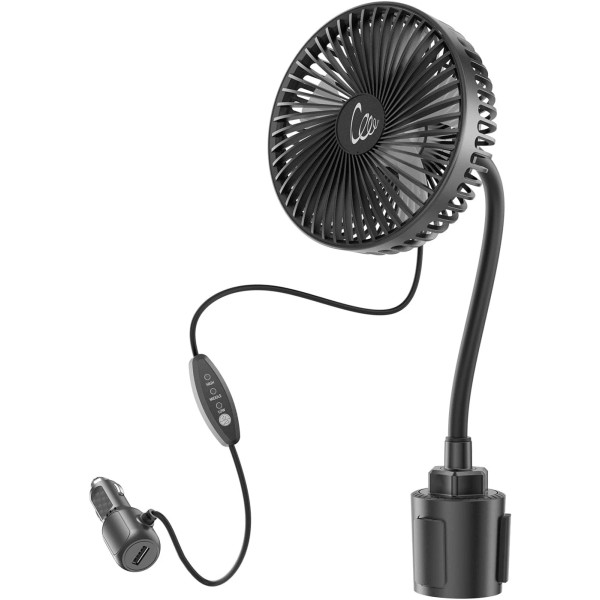 ASKPULION 12V Car fan, 3-Speed Portable Vehicle Cooling Fan for