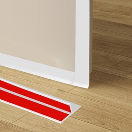 T-Shaped Silicone Seal Strip for Door & Windows Gaps,Weather Stripping Door Seal Strip，Door Draft Stopper for Side of Door，Sliding Door (White, 40FT×1.97IN)