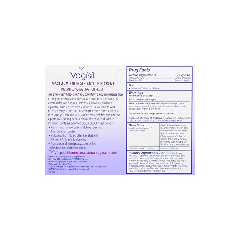 Vagisil Maximum Strength Anti Itch Creme, 1 Ounce