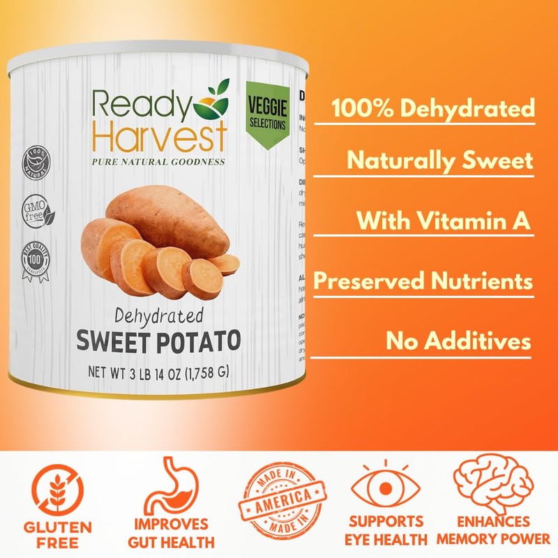 Ready Harvest Dehydrated Food - Sweet Potatoes | Emergency Food