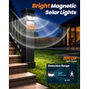 Thumok Magnetic Solar Lights Outdoor, 800LM Motion Sensor Lights, 2