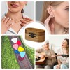 Bass Pick Holder,Wooden Oval Jewelry Organizer Box - 8cm Portable