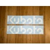 KUBOTA 24” WHITE LOGO VINYL DECAL STICKER - SET 2