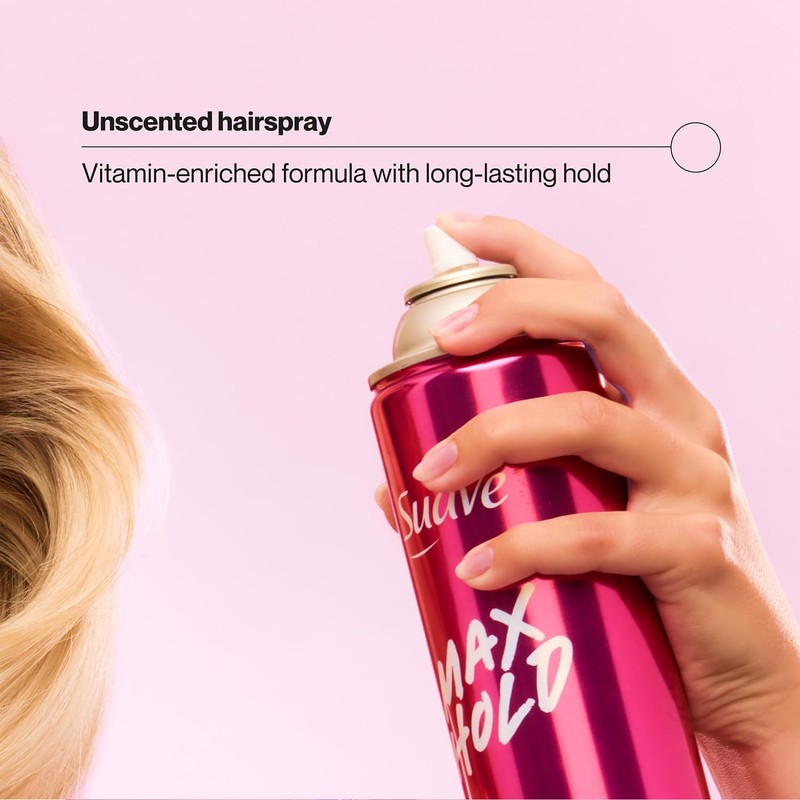 Suave Hairspray, Max Hold Variety 4-Pack – Scented + Unscented
