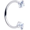 BODY CANDY BODY JEWELRY Double Gem Titanium Horseshoe Nose Ring