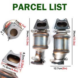 SleYuYir Catalytic Converter Bank 1 and 2 LH Replaces 674-850 RH 674-849 Compatible with Honda Odyssey 2005-2007 3.5L,Compatible with Acura MDX Honda Accord Pilot Odyssey 2003-2009