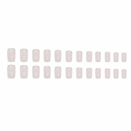 MISUD Short Square Press on Nails Squoval Fake Nails Glossy Glue on Nails French Tip Acrylic Nails White Marble Arificial Nails Bling Gold Glitter Stick on False Nails with Design 24 pcs
