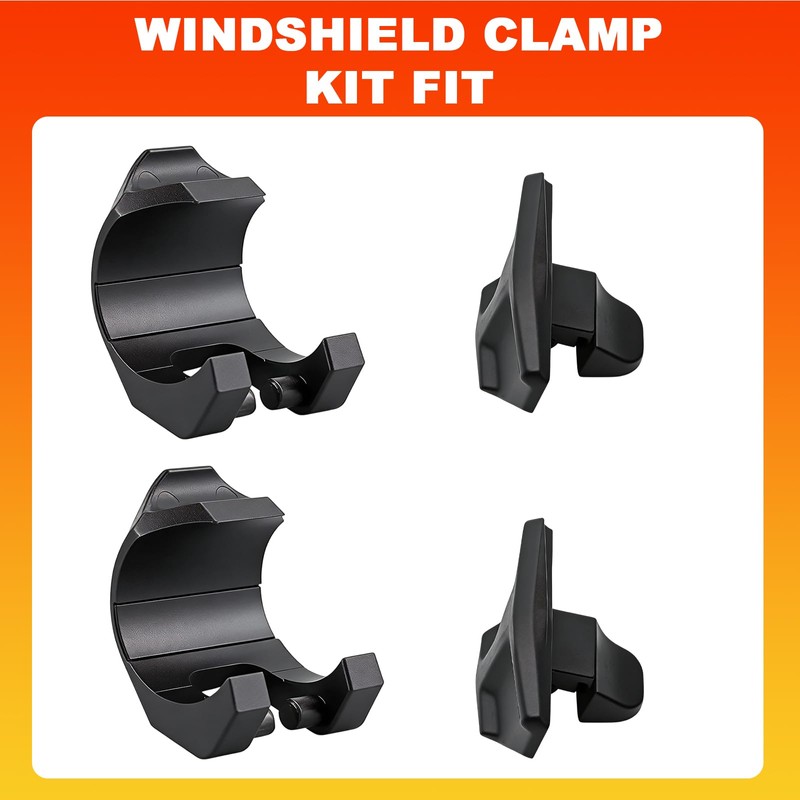 Lock & Ride Windshield Clamp Kit Fit For Polaris Rzr