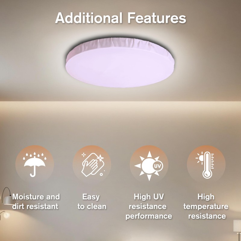 CASAZEN 12" Ceiling Light Cover, 1 Pcs Flush Mount Light