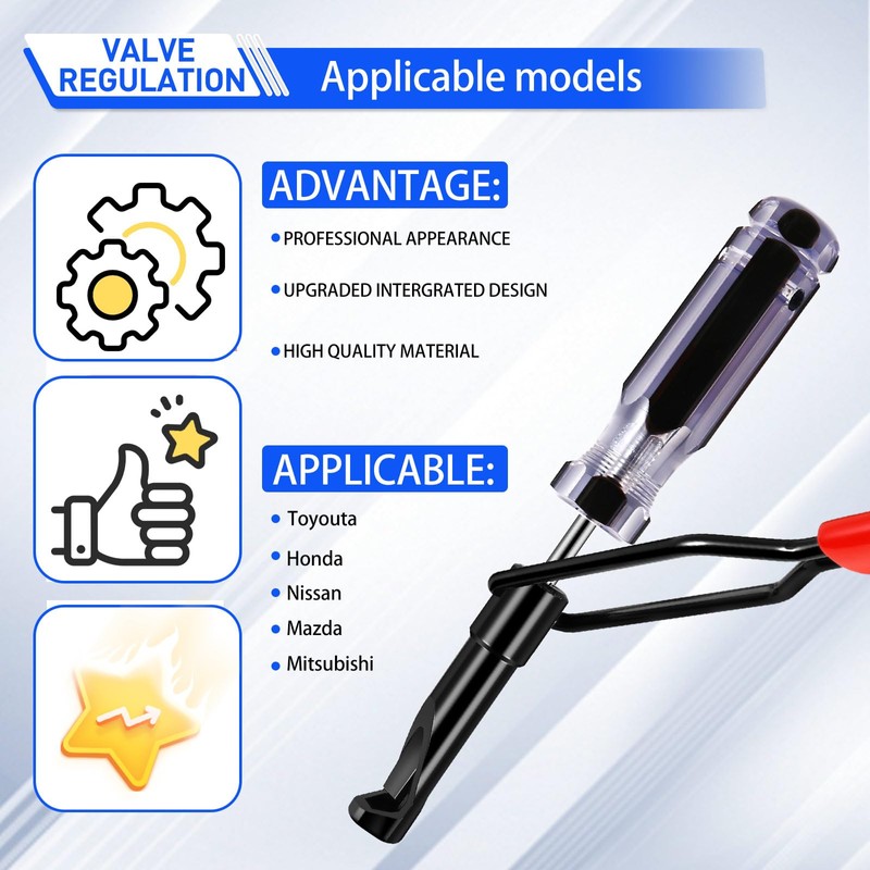 lizenoz 10mm Valve Adjustment Tool with Feeler Gauge - Jam