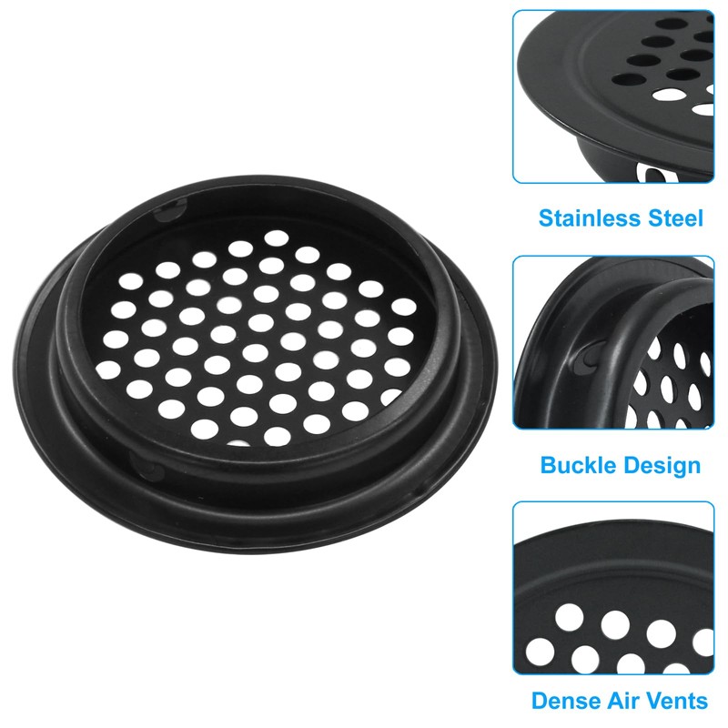 Unlorspy 20 Pcs Circular Soffit Vents 2.1 Inch(53mm) Stainless Steel