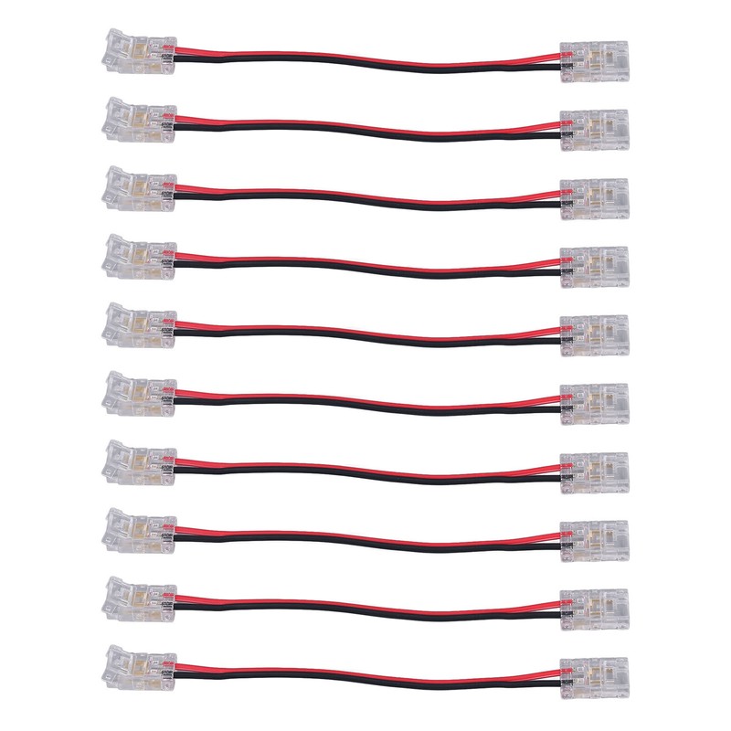 10pcs COB Strip Light Connector Professional Double Head 8mm 2