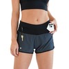 FlipBelt Pantalones Cortos Unisex para Correr, Pantalones para Correr., Carbon,