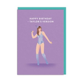 Swift Birthday Card Celebrity Pop Star Taylor - Fun Icon Artwork Greeting Card