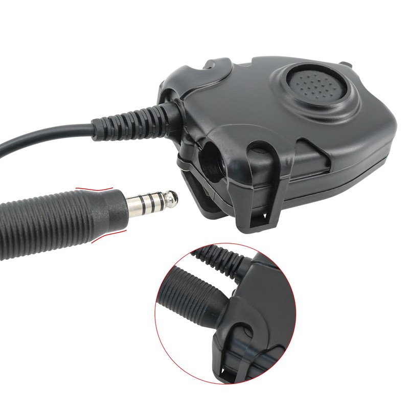 U-174 PTT Adapter Military to Civilian wire jack Transition,Convert NATO