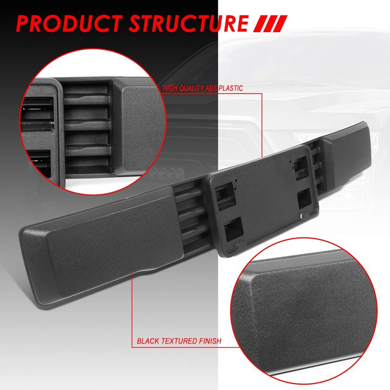 Auto Dynasty OE Style Front Bumper Trim Panel+License Plate Bracket