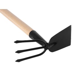 Garronda GD-0007 Weed Hoe Pointed with Rake Garden Hoe Small Hand Hoe with Rake (Weed Hoe: Black, Rectangular Shape)