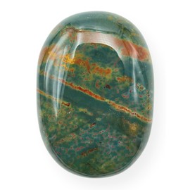 Wholesalegemshop Bloodstone Gemstone Carved Palm Stone/Pocket Palm Stone/Reiki Healing & Crystal Grid for Natural Body Chakra Balancing