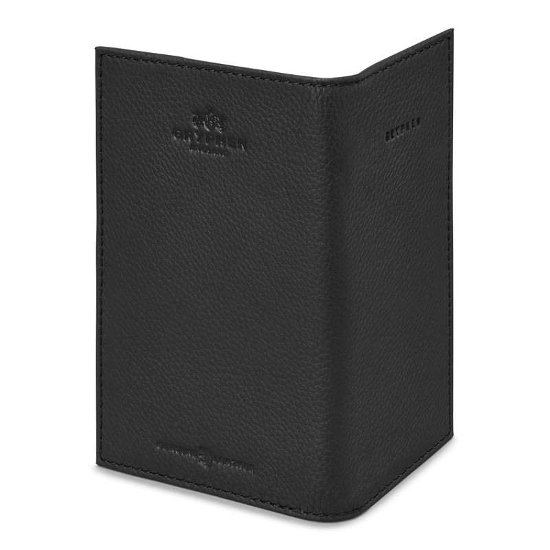 Gryphen Hoxton Leather Golf Scorecard Holder with Pen Loop (Black)