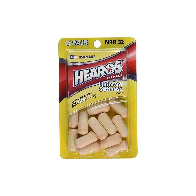 Hearos Ultimate Softness Series Ear Plugs 6 pairs (Pack of
