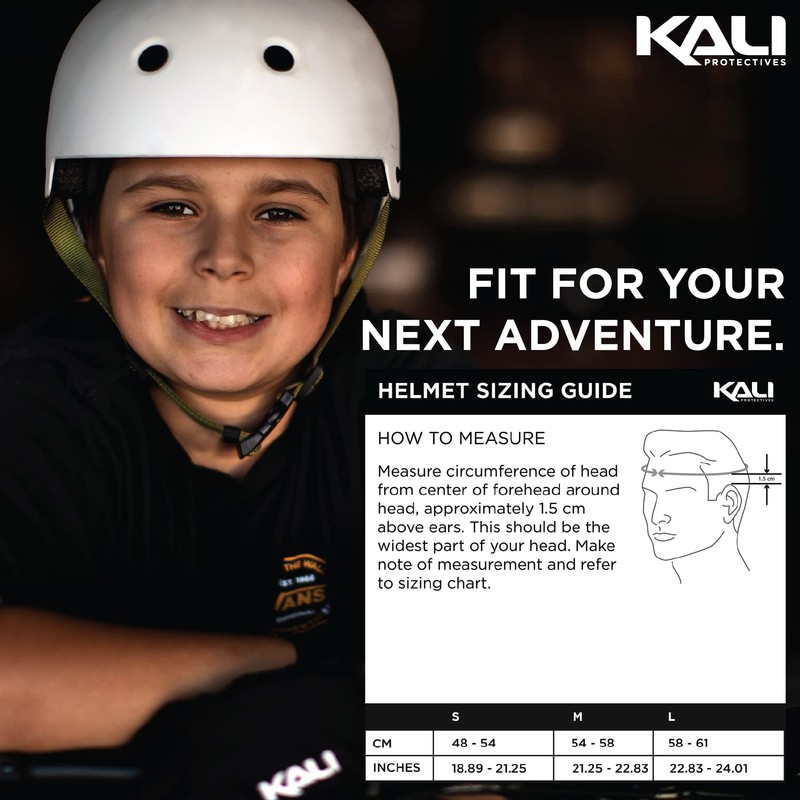 Kali BMX Dirt Helm Maha, Solid White, 59-61 cm, KA-HLT-0325_2