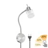 ledscom.de Miras Reading Lamp Gooseneck Switch Plug + GU10 LED