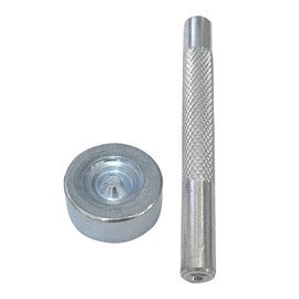 Trimming Shop 11mm Snap Poppers Fasteners Prong Ring Press Studs Fixing Tool, 4 Part No-Sew Button Setting Hand Tool Set for Sewing, Leathercrafts, Baby Bib, Kids Wear